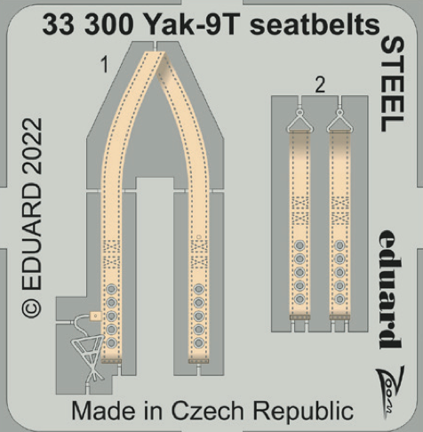 Eduard ED33300 1:32 Yakovlev Yak-9T seatbelts STEEL