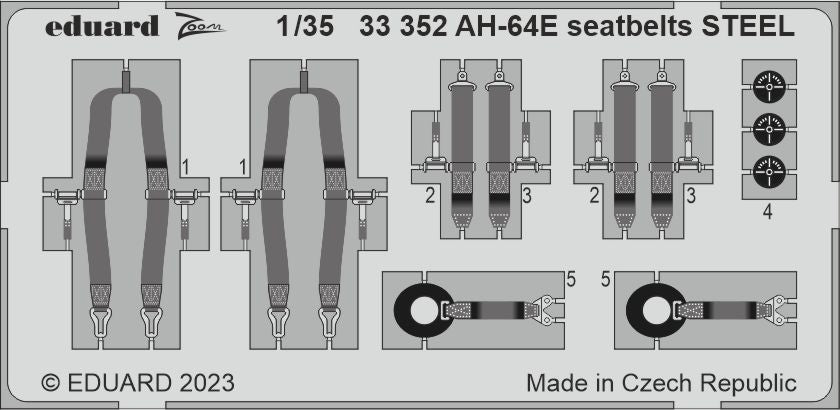 Eduard ED33352 1:35 Bell/Boeing AH-64E seatbelts STEEL