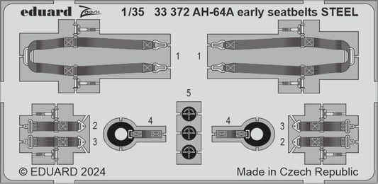 Eduard ED33372 1:32 Bell/Boeing AH-64A Apache Early seatbelts STEEL 1:35
