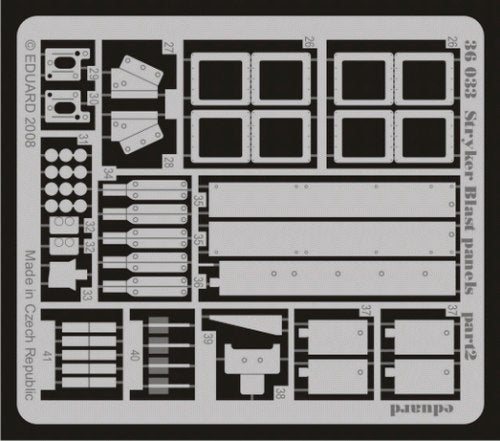 Eduard 36033 1:35 Etched Detailing Set for Trumpeter Kits Stryker Blast panels