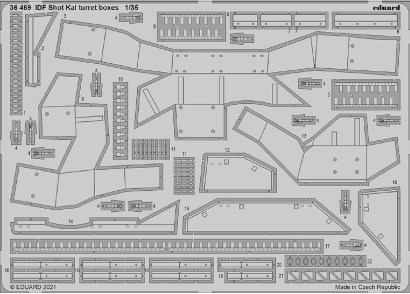Eduard ED36469 1:35 IDF Shot Kal turret boxes
