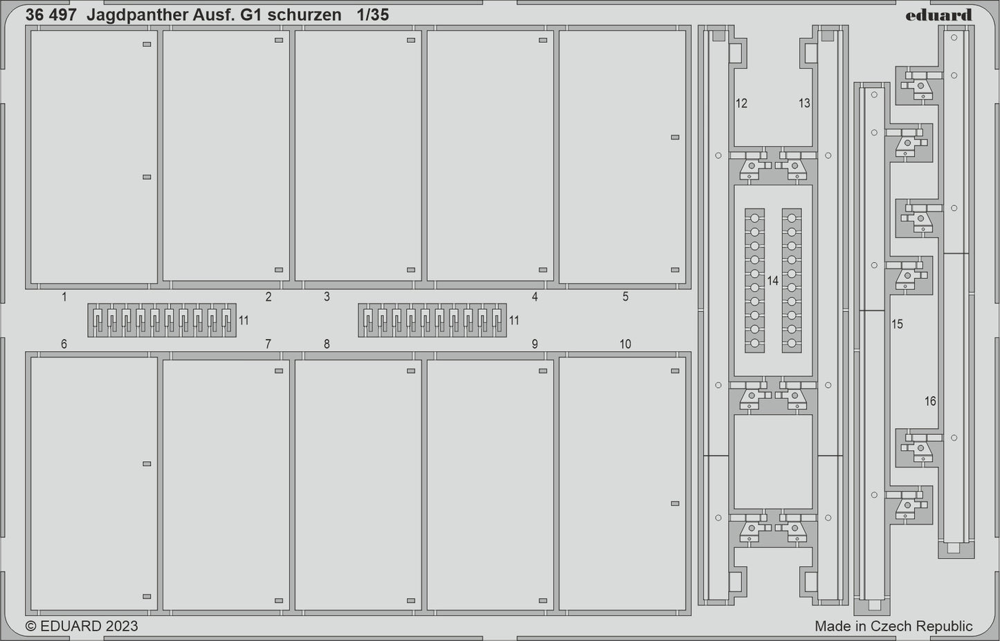 Eduard ED36497 1:35 Jagdpanther Ausf.G1 Schurzen/Schurzen