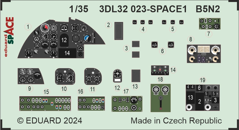 Eduard ED3DL32023 Nakajima B5N2 Type 97 Kate SPACE 1:35