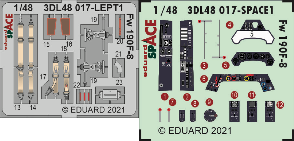 Eduard ED3DL48017 1:48 Focke-Wulf Fw-190F-8 SPACE