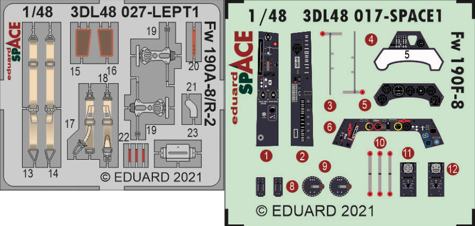 Eduard ED3DL48027 1:48 Focke-Wulf Fw-190A-8/R2 SPACE