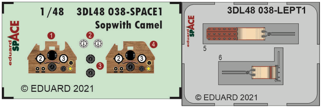 Eduard ED3DL48038 1:48 Sopwith Camel SPACE