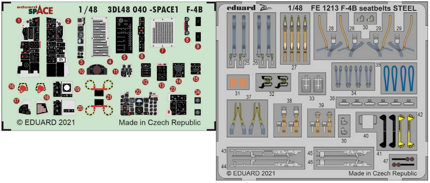 Eduard ED3DL48040 1:48 McDonnell F-4B Phantom SPACE