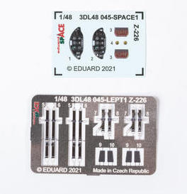 Eduard ED3DL48045 1:48 Zlin Z-226 SPACE 3D Decal instruments with etched parts