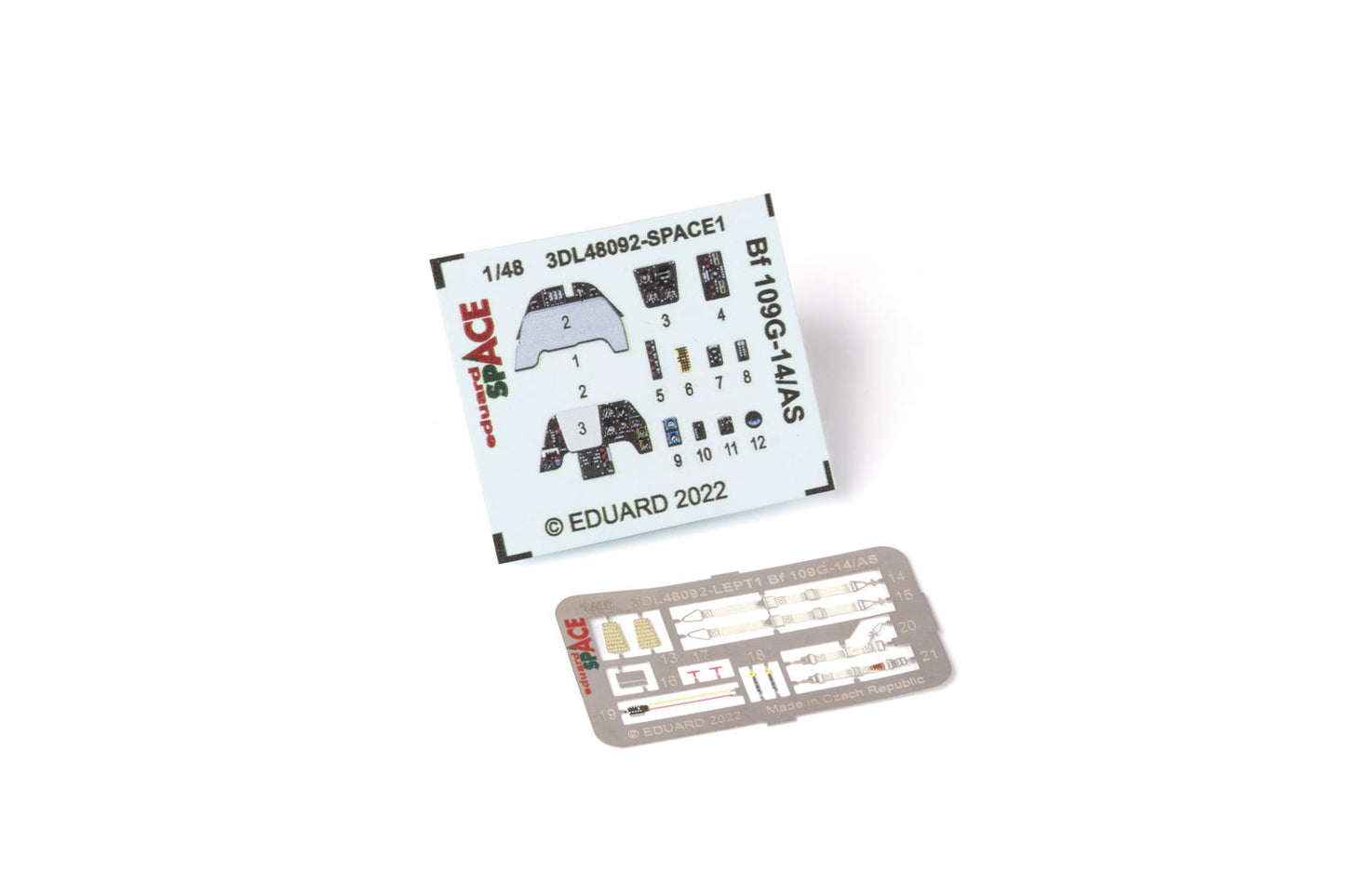 Eduard ED3DL48092 1:48 Messerschmitt Bf-109G-14/AS SPACE set