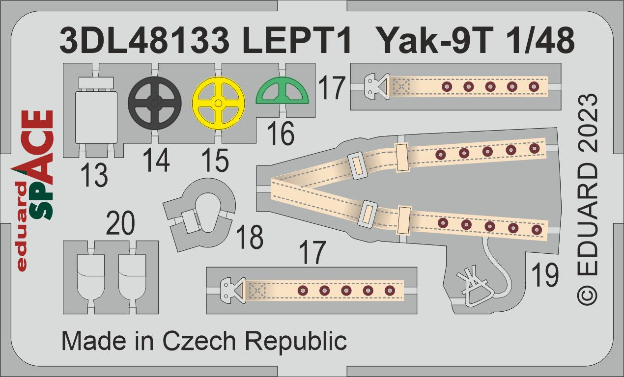 Eduard ED3DL48133 1:48 Yakovlev Yak-9T SPACE