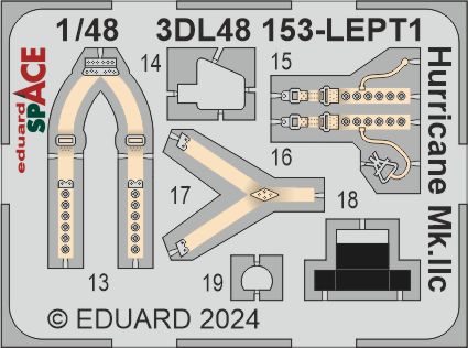 Eduard ED3DL48153 1:48 Hawker Hurricane Mk.IIc SPACE