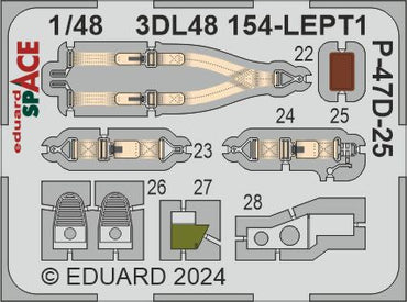 Eduard ED3DL48154 1:48 Republic P-47D-25RE Thunderbolt SPACE