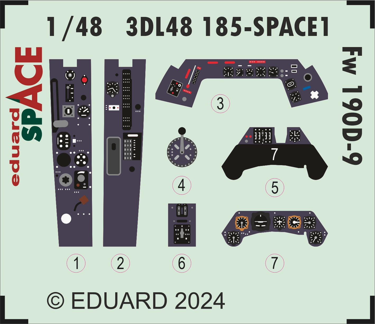Eduard ED3DL48185 1:48 Focke-Wulf Fw-190D-9 SPACE seatbelts