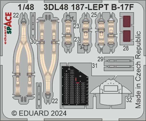 Eduard ED3DL48187 Boeing B-17F Flying Fortress SPACE 1:48