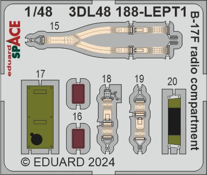 Eduard ED3DL48188 Boeing B-17F Flying Fortress radio compartment SPACE 1:48
