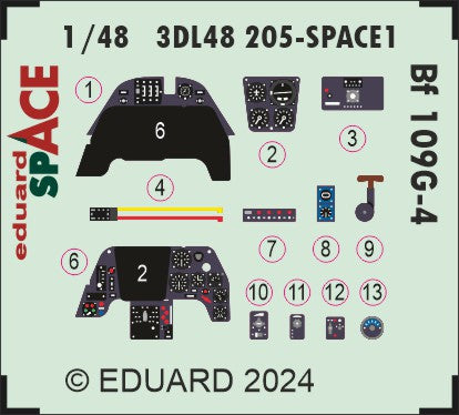 Eduard ED3DL48205 1:48 Messerschmitt Bf-109G-4 SPACE