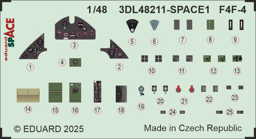 Eduard ED3DL48211 1:48 Grumman F4F-4 Wildcat SPACE set