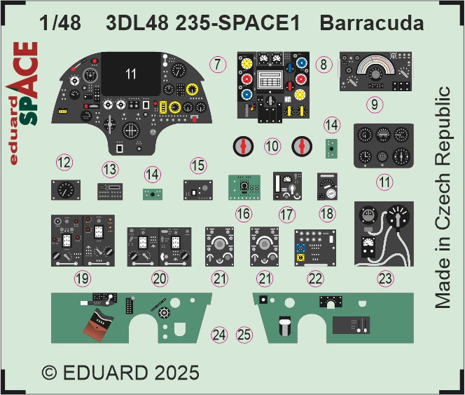 Eduard ED3DL48235 1:48 Fairey Barracuda Mk.II SPACE set