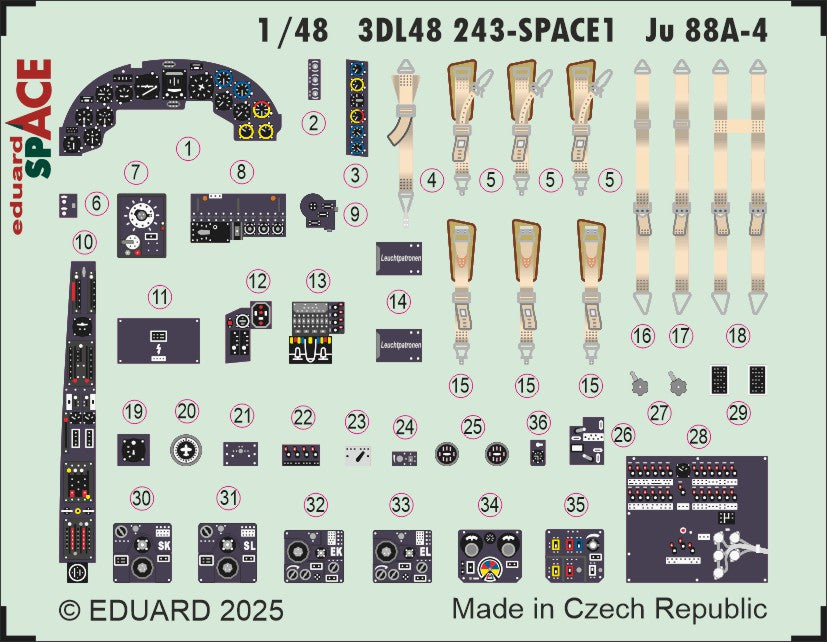Eduard ED3DL48243 1:48 Junkers Ju-88A-4 SPACE set