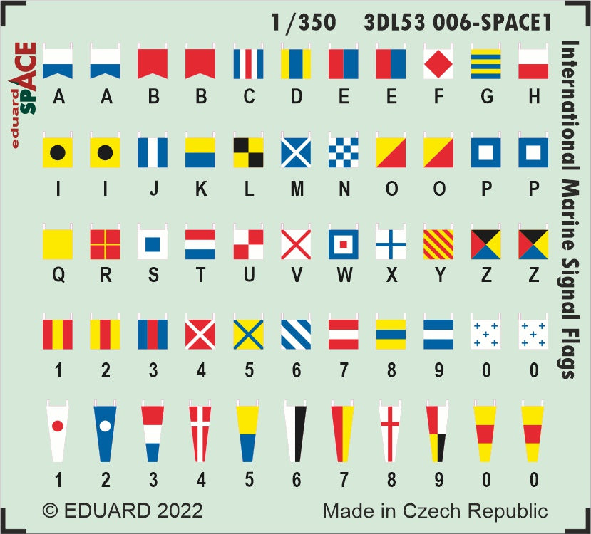 Eduard ED3DL53006 1:350 International Marine Signal Flags SPACE set