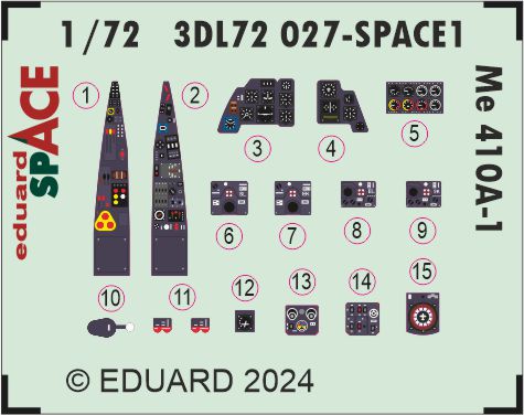 Eduard ED3DL72027 1:72 Messerschmitt Me-410A-1/U-2