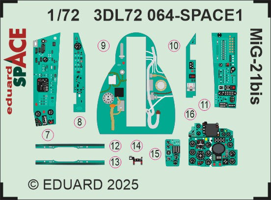 Eduard ED3DL72064 1:72 Mikoyan Mi-24-21bis SPACE set