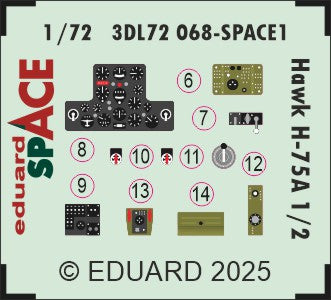 Eduard ED3DL72068 1:72 Curtiss H-75 A1/A2 SPACE set