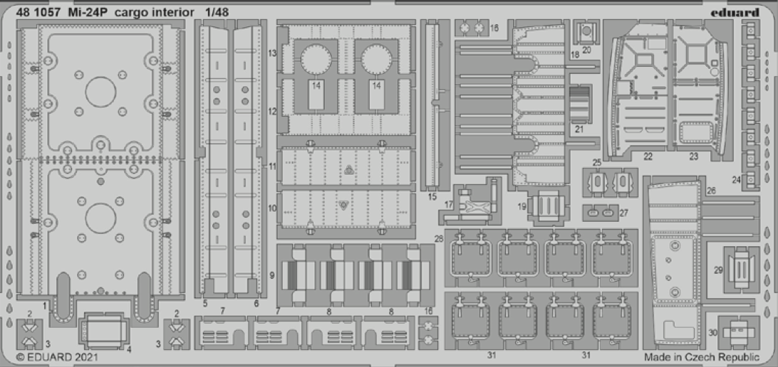 Eduard ED481057 1:48 MiL Mi-24P cargo interior
