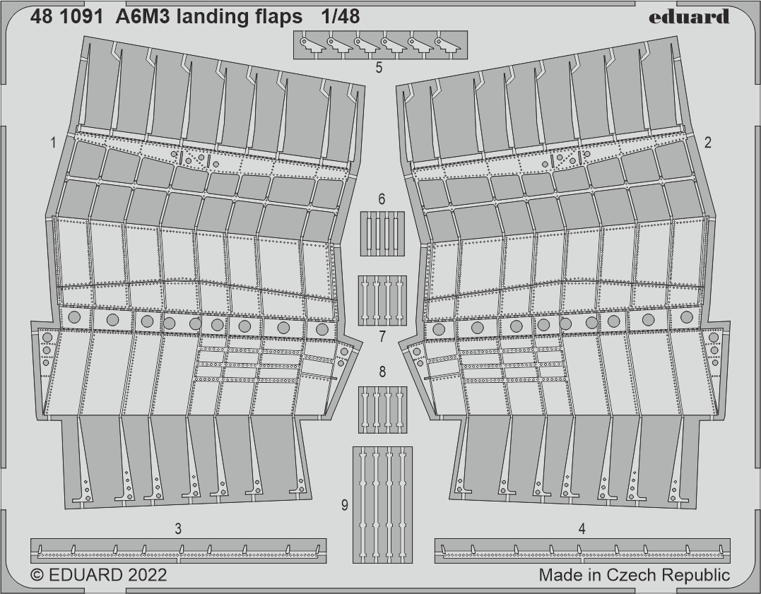 Eduard ED481091 1:48 Mitsubishi A6M3 Zero landing flaps