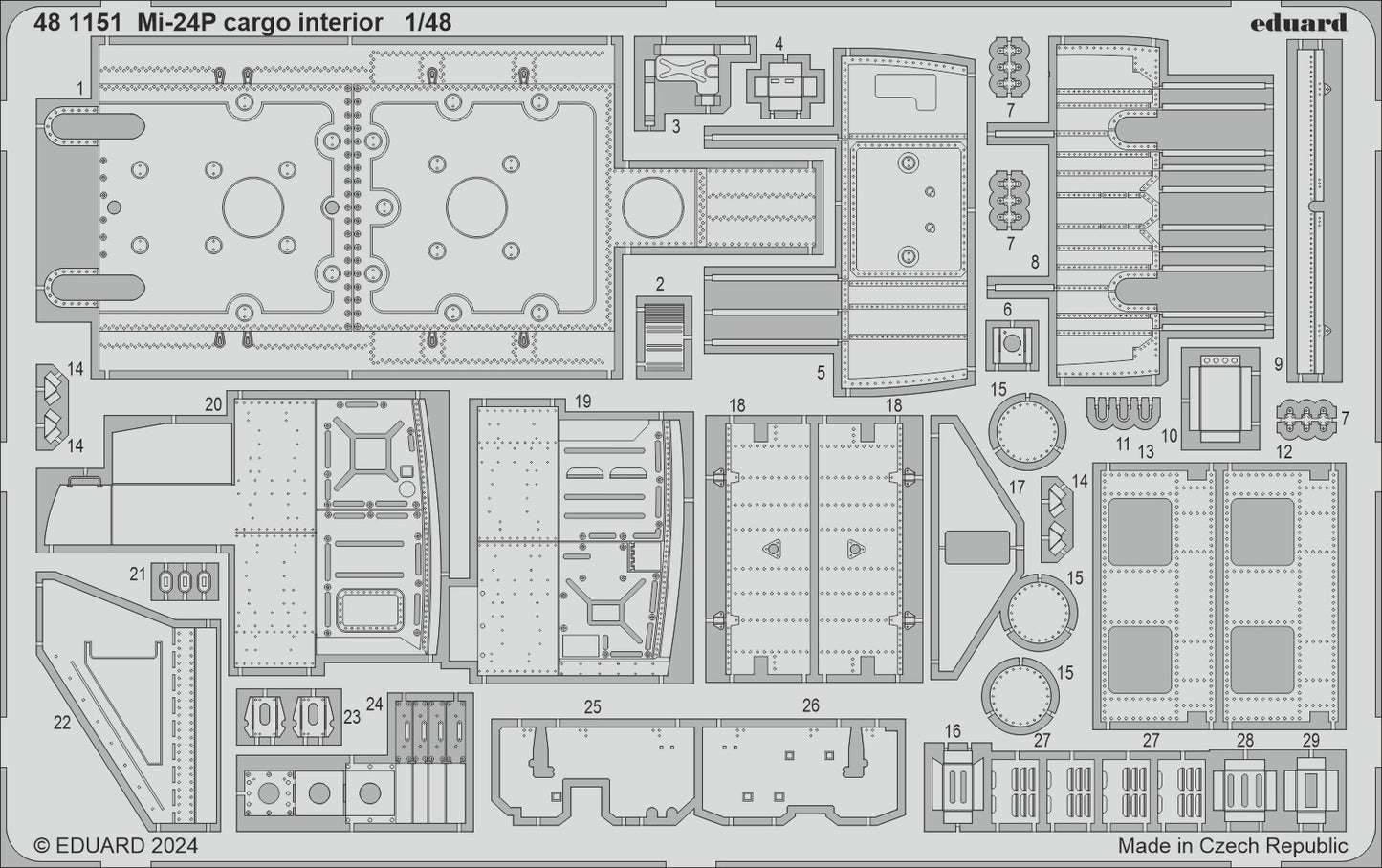 Eduard ED481151 Mil Mi-24P cargo interior 1:48