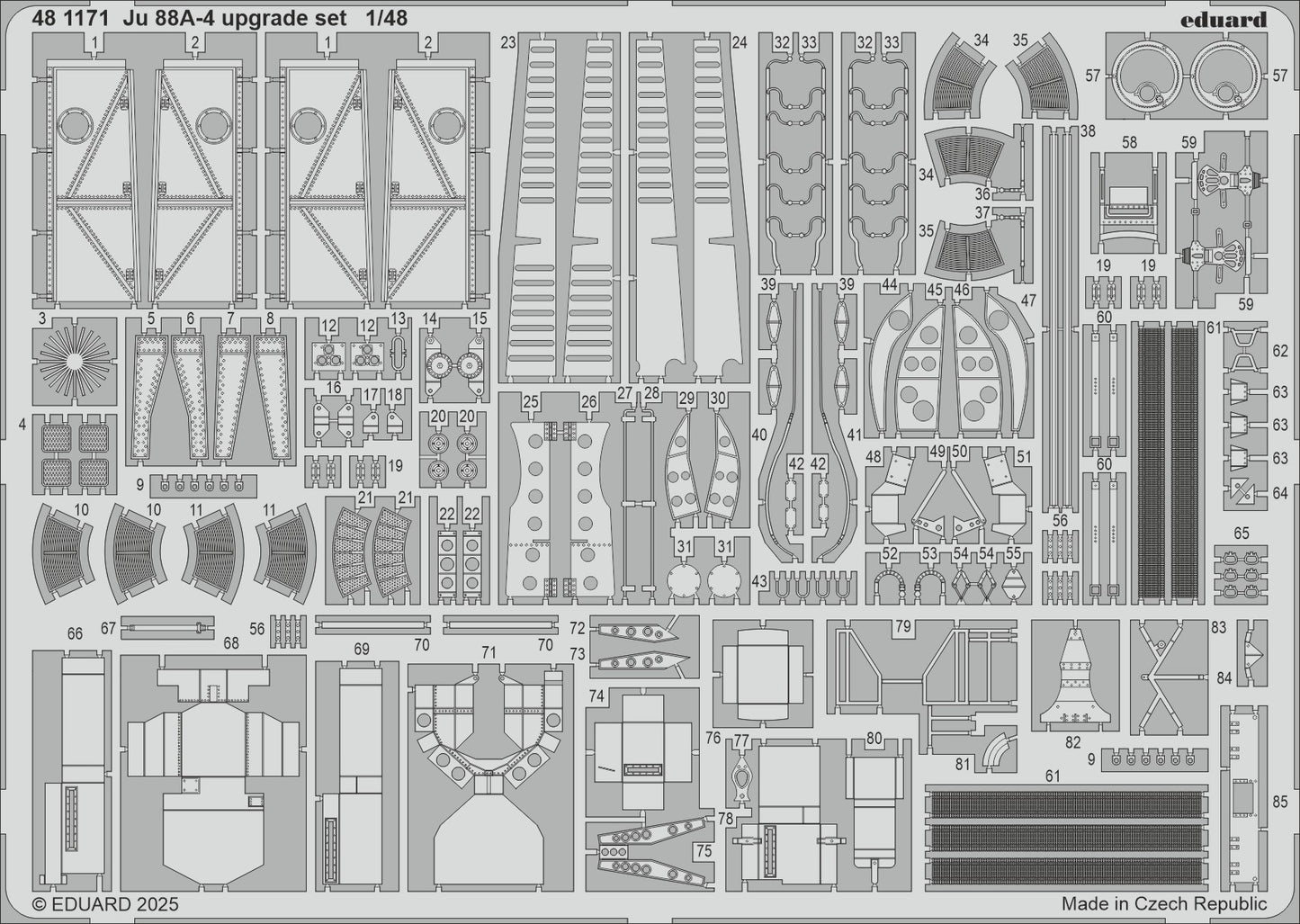 Eduard ED481171 Junkers Ju-88A-4 upgrade set 1:48