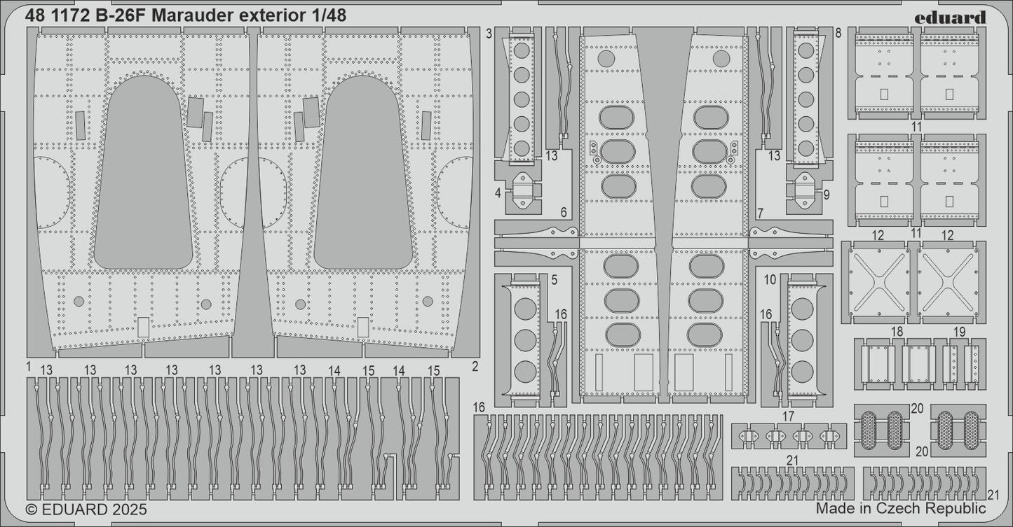 Eduard ED481172 Martin B-26F Marauder exterior 1:48