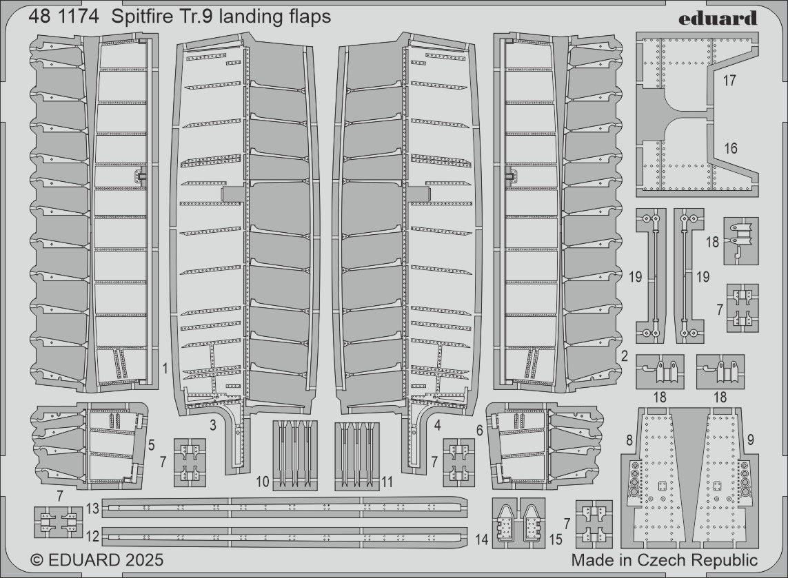 Eduard ED481174 Supermarine Spitfire Tr.9 landing flaps 1:48