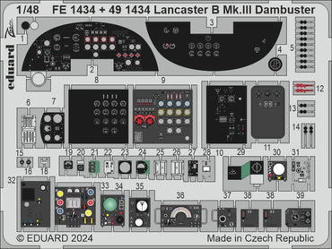 Eduard ED491434 Avro Lancaster B Mk.III Dambuster cockpit 1:48