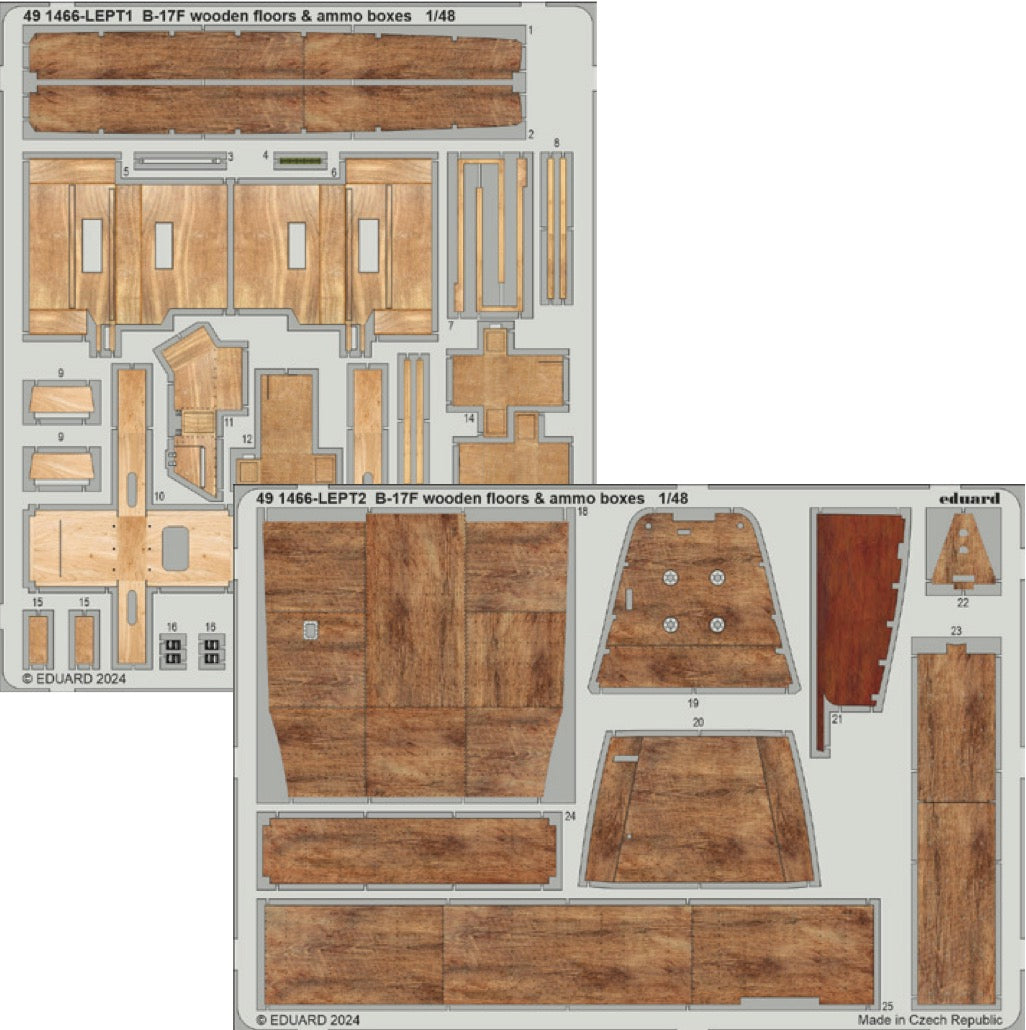 Eduard ED491466 Boeing B-17F Flying Fortress wooden floors & ammo boxes 1:48
