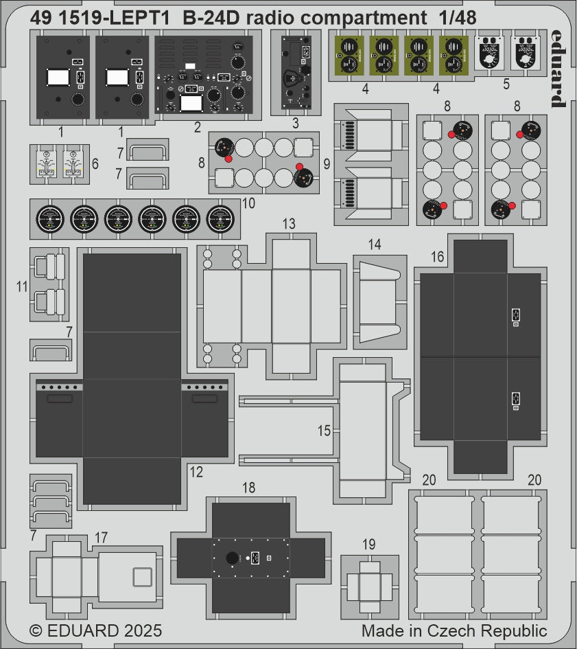 Eduard ED491519 Consolidated B-24D Liberator radio compartment 1:48