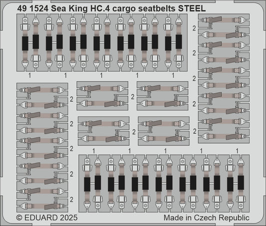 Eduard ED491524 Westland Sea King HC.4 cargo seatbelts STEEL 1:48