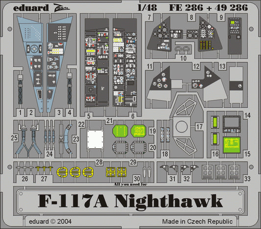 Eduard ED49286 1:48 Lockheed F-117A Nighthawk PRE-PAINTED IN COLOUR!
