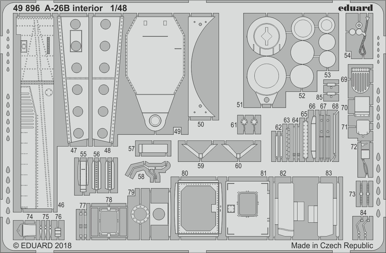 Eduard ED49896 1:48 Douglas A-26B Invader interior