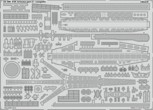 Eduard ED53100 1:200 USS Arizona BB-39 1941 part 2-catapults