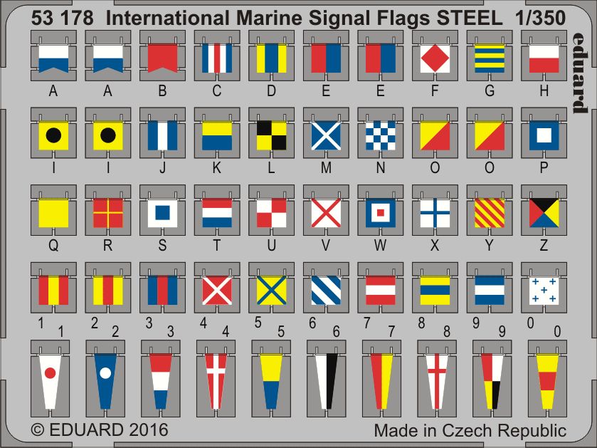 Eduard ED53178 1:350 International Marine Signal Flags STEEL printed in colour