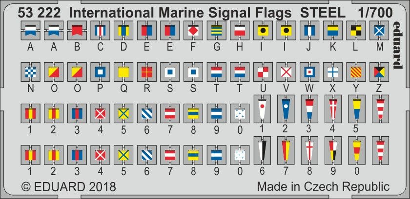 Eduard ED53222 1:700 International Marine Signal Flags STEEL