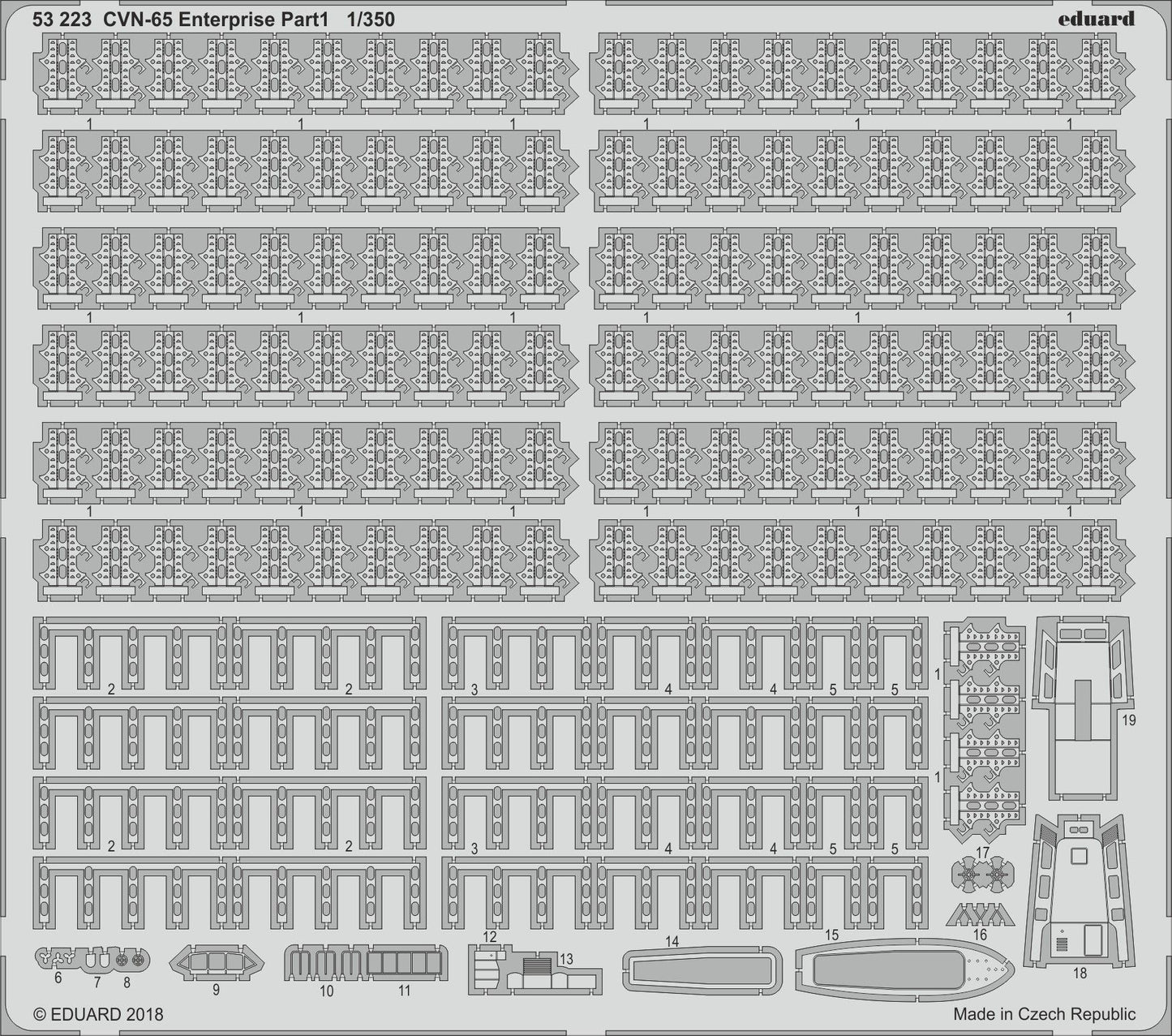 Eduard ED53223 1:350 USS Enterprise CVN-65 pt.1