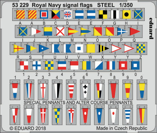 Eduard ED53229 1:350 Royal Navy signal flags STEEL