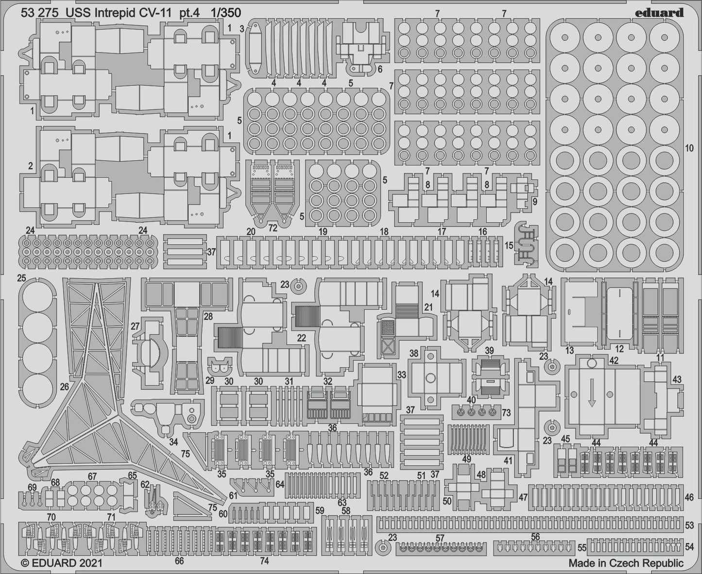 Eduard ED53275 1:350 USS Intrepid CV-11 pt.4
