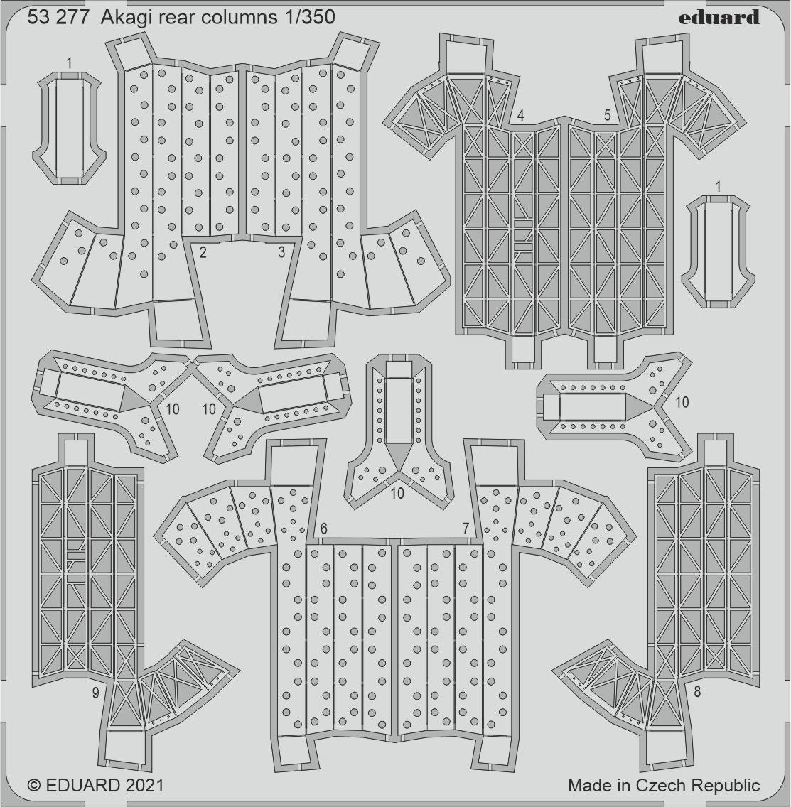 Eduard ED53277 1:350 IJN Akagi Aircraft Carrier rear columns