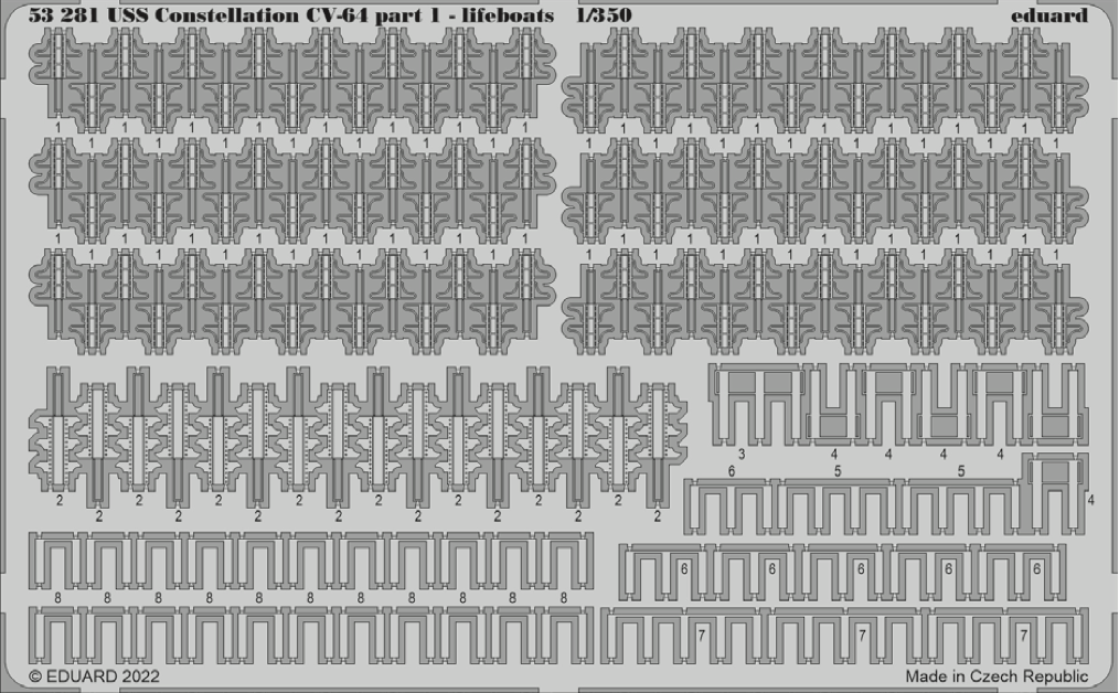 Eduard ED53281 1:350 USS Constellation CV-64 part 1