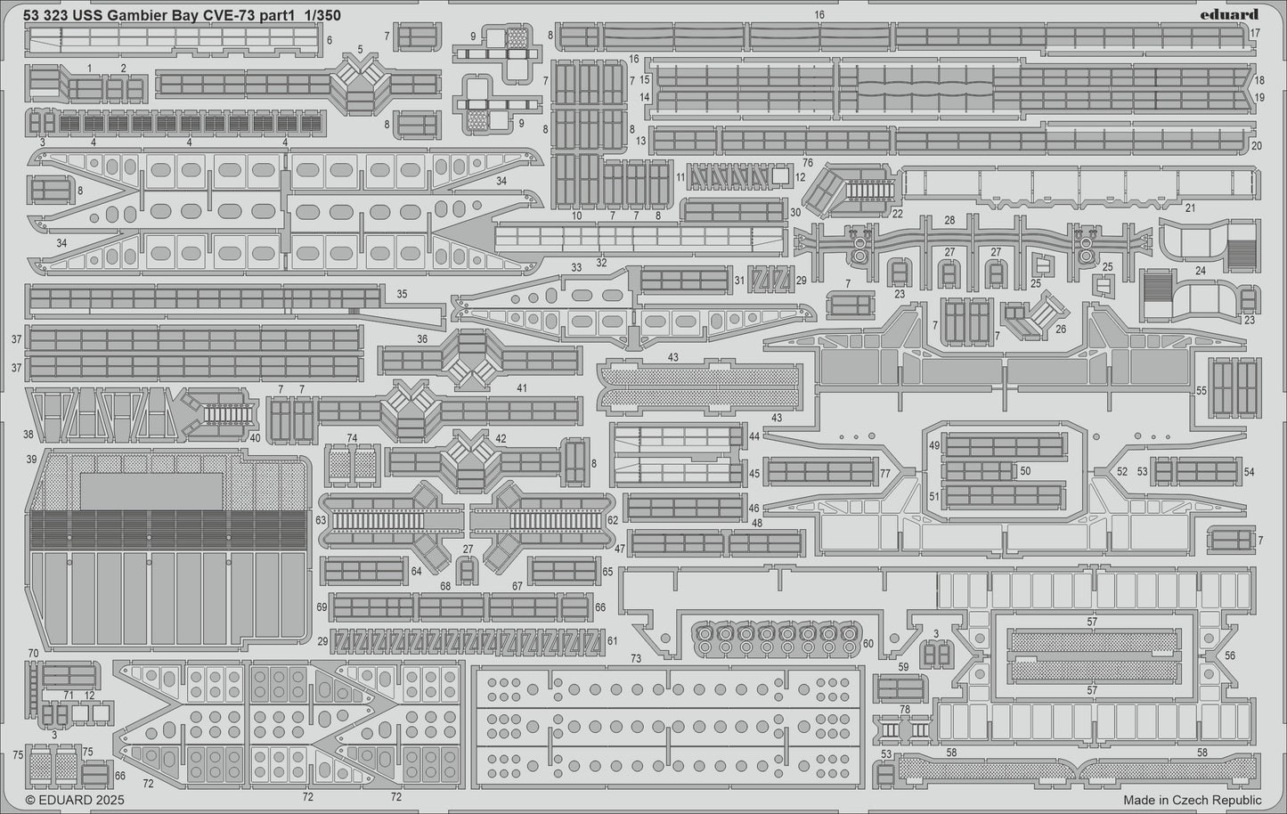 Eduard ED53323 USS Gambier Bay CVE-73 part 1 1:350