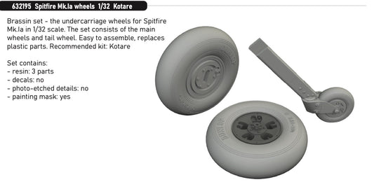 Eduard Brassin ED632195 1:32 Supermarine Spitfire Mk.Ia wheels