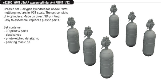 Eduard Brassin ED632200 1:32 WWII USAAF oxygen cylinder A-6